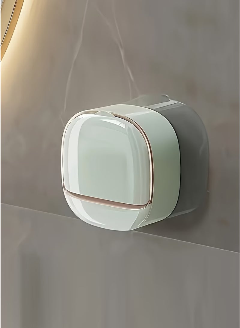 Arabash Luxury Wall-Mounted Soap Dish with Lid & Drainage – Waterproof ABS Soap Holder for Bathroom & Shower - Image 1